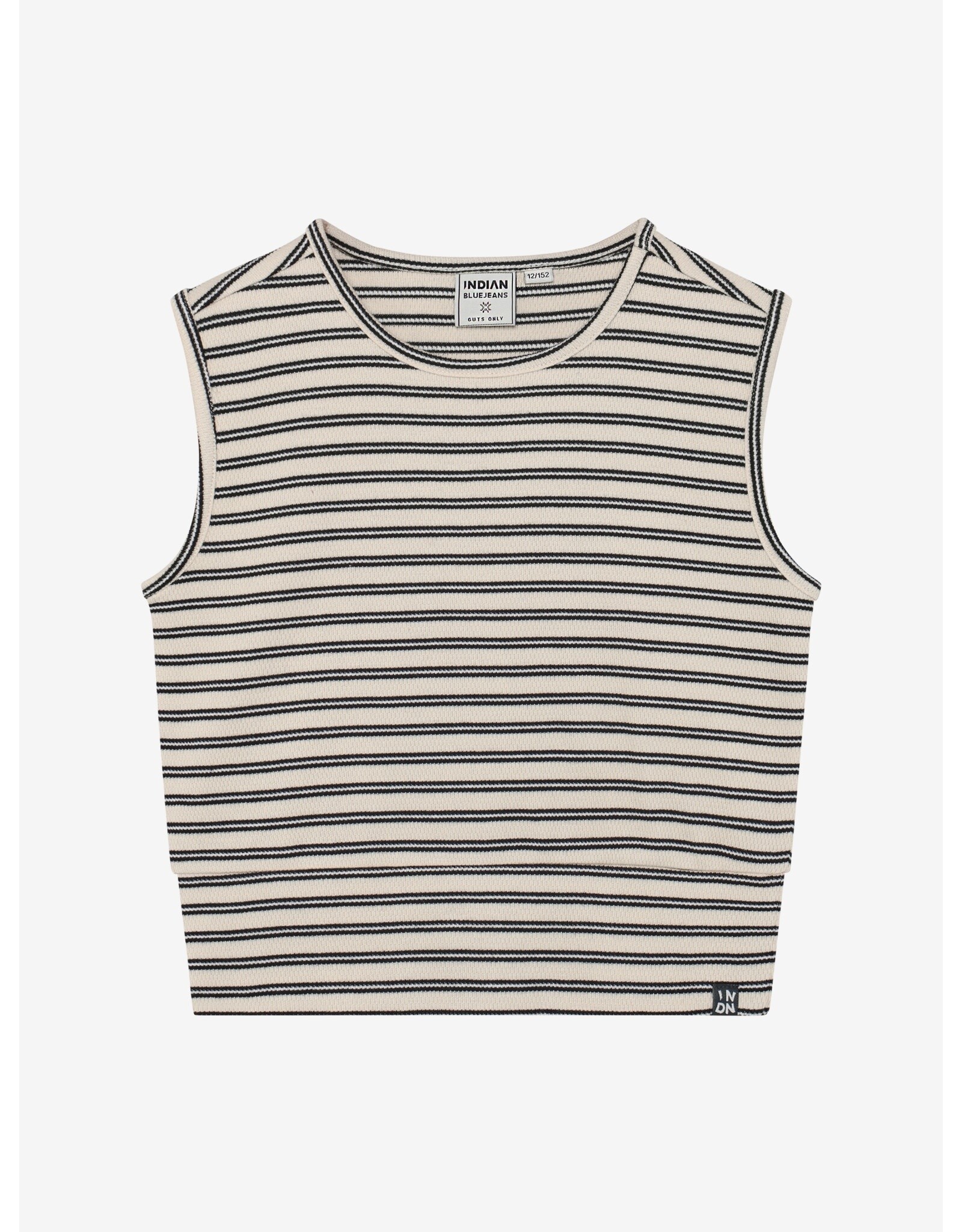 Indian Blue Jeans Cropped Top Stripe Sandshell