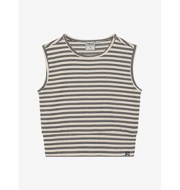 Indian Blue Jeans Cropped Top Stripe Sandshell