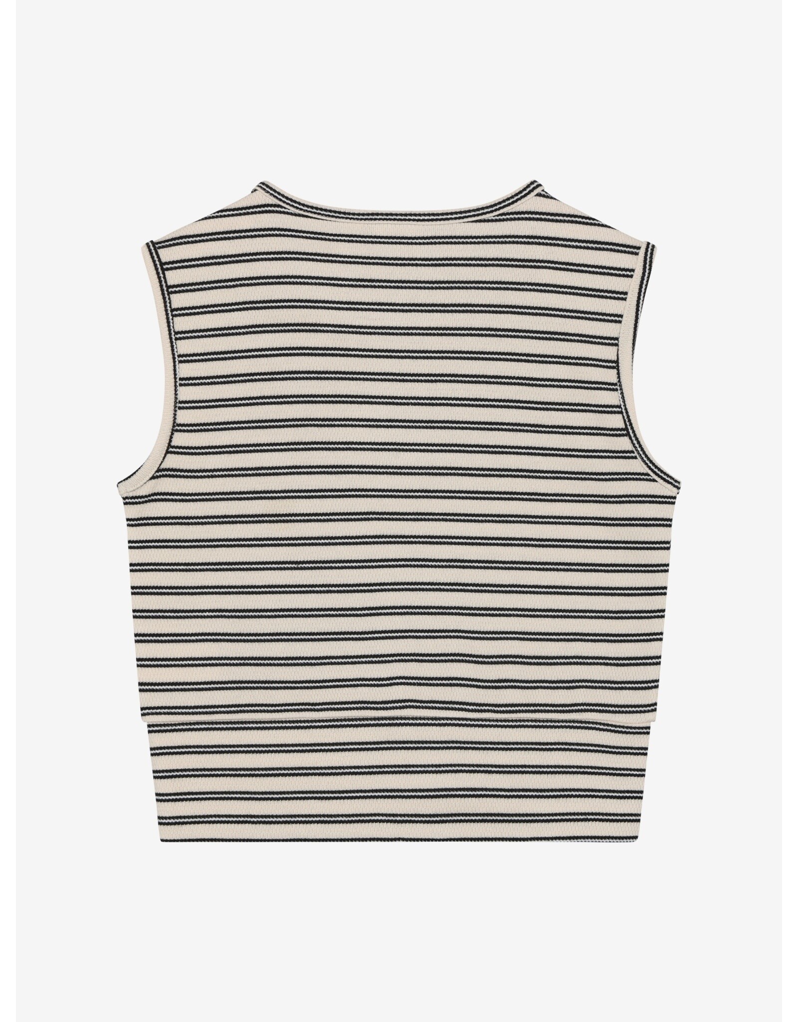 Indian Blue Jeans Cropped Top Stripe Sandshell