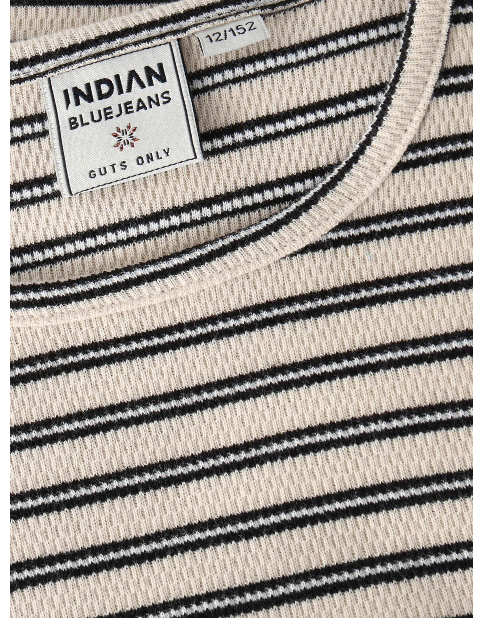 Indian Blue Jeans Cropped Top Stripe Sandshell