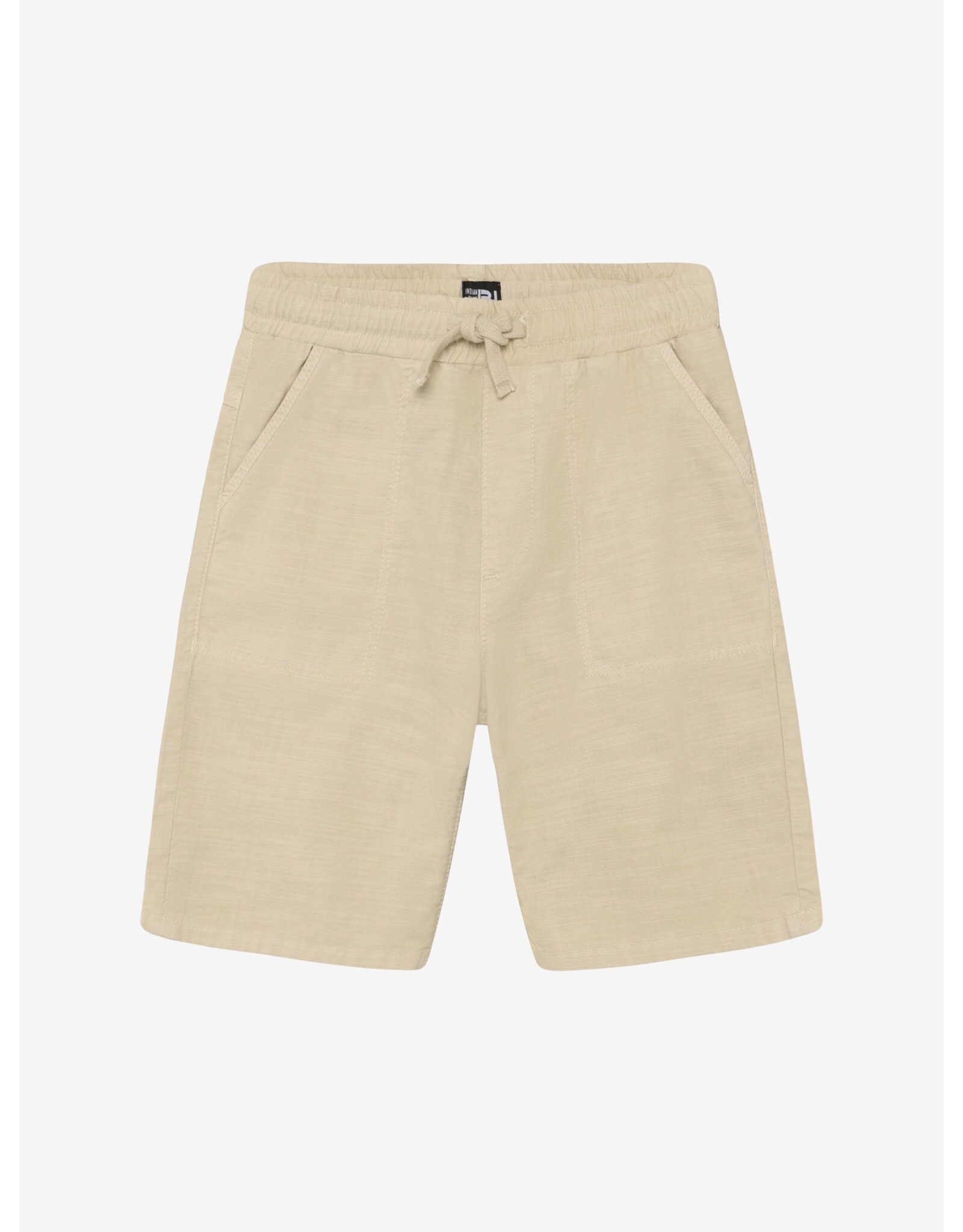 Indian Blue Jeans Loose Cotton Linen Short Light Sand