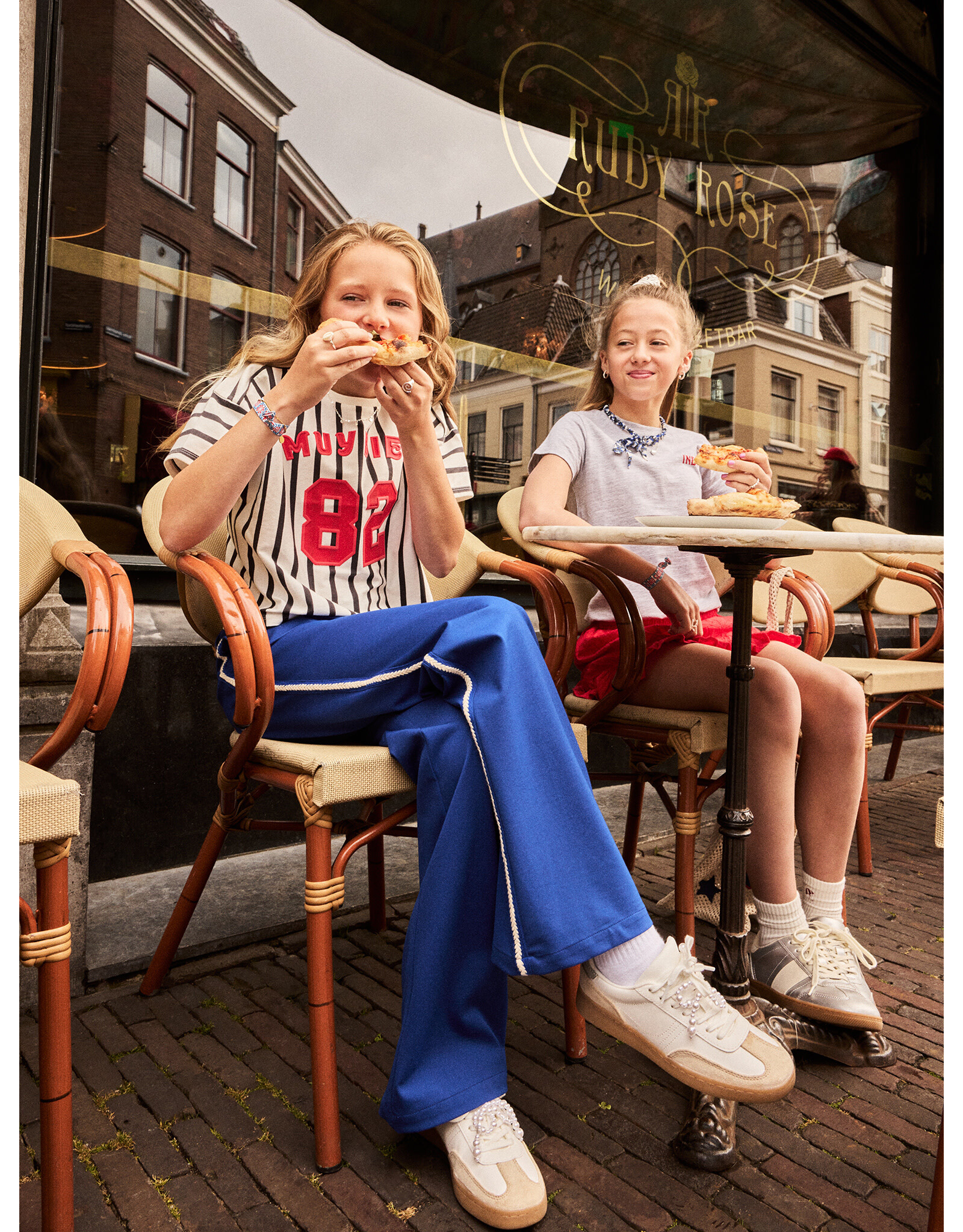 Indian Blue Jeans T-shirt Vertical Stripe Cloud