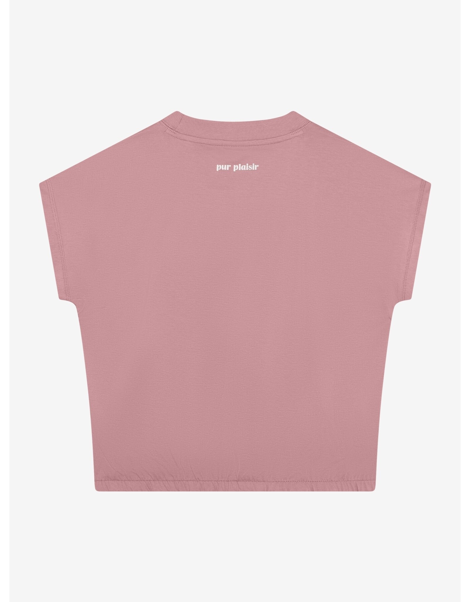 Indian Blue Jeans T-shirt Wide Cropped Lilas