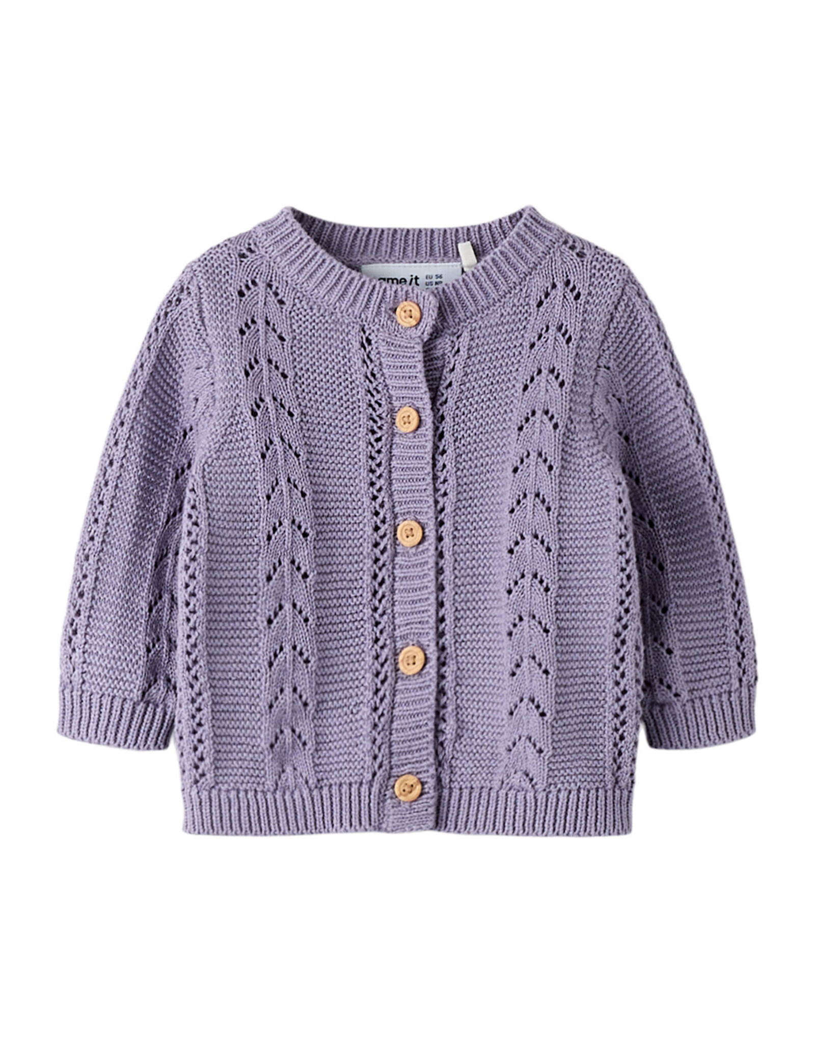 Name it NBFTANDRA LS KNIT CARD Lavender Gray