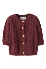 Name it NBFTANDRA LS KNIT CARD Oxblood Red