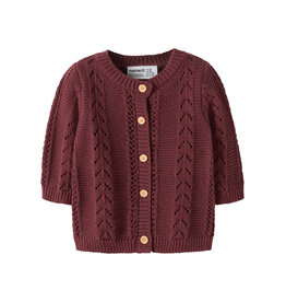 Name it NBFTANDRA LS KNIT CARD Oxblood Red