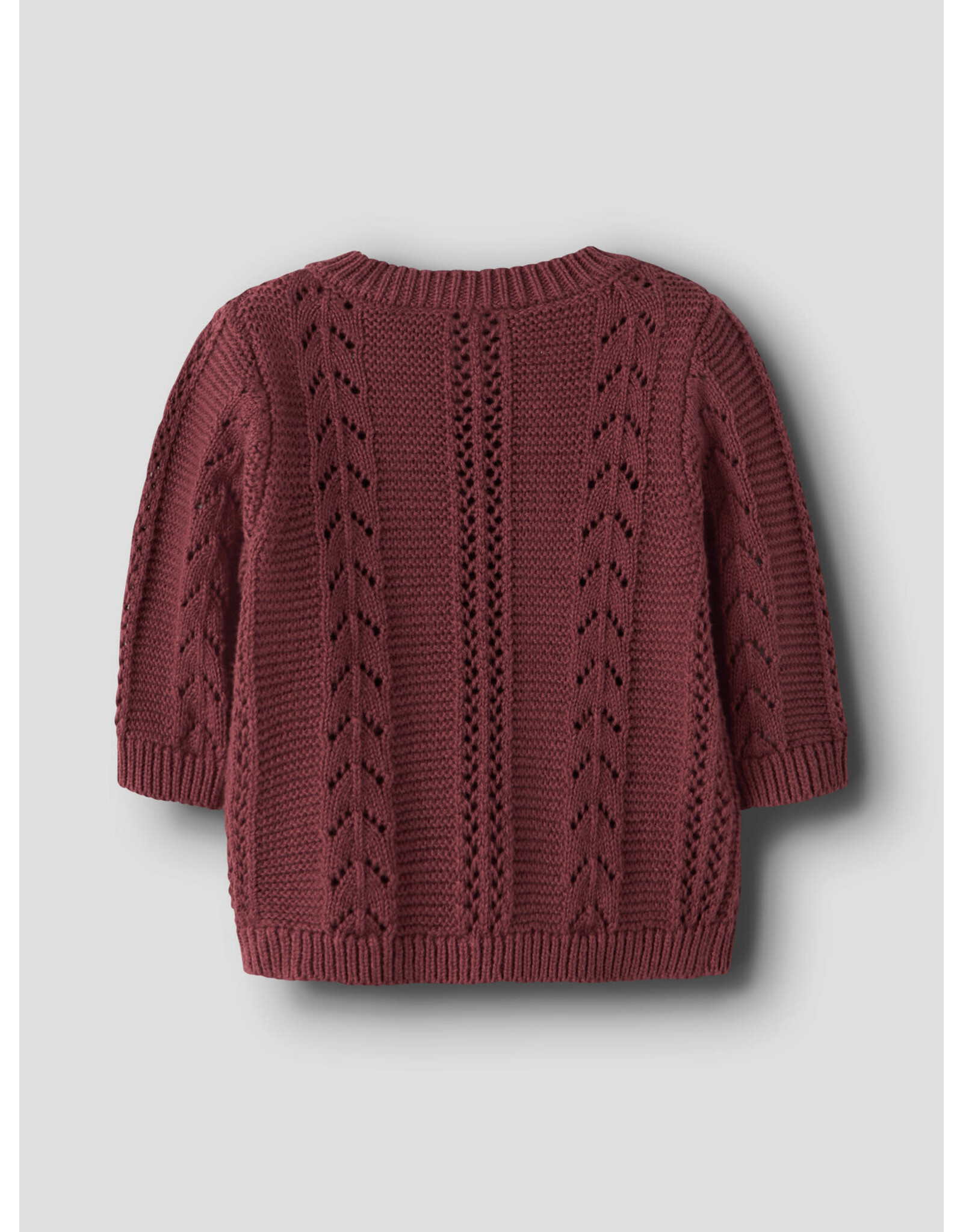 Name it NBFTANDRA LS KNIT CARD Oxblood Red