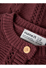 Name it NBFTANDRA LS KNIT CARD Oxblood Red
