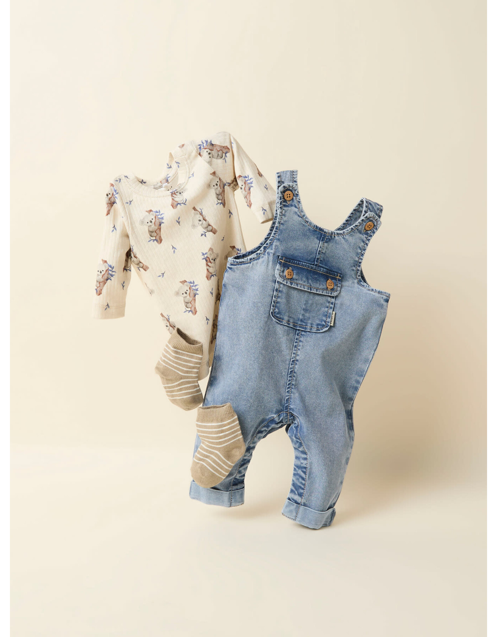 Name it NBMBEN Baggy R DNM Overall medium blue