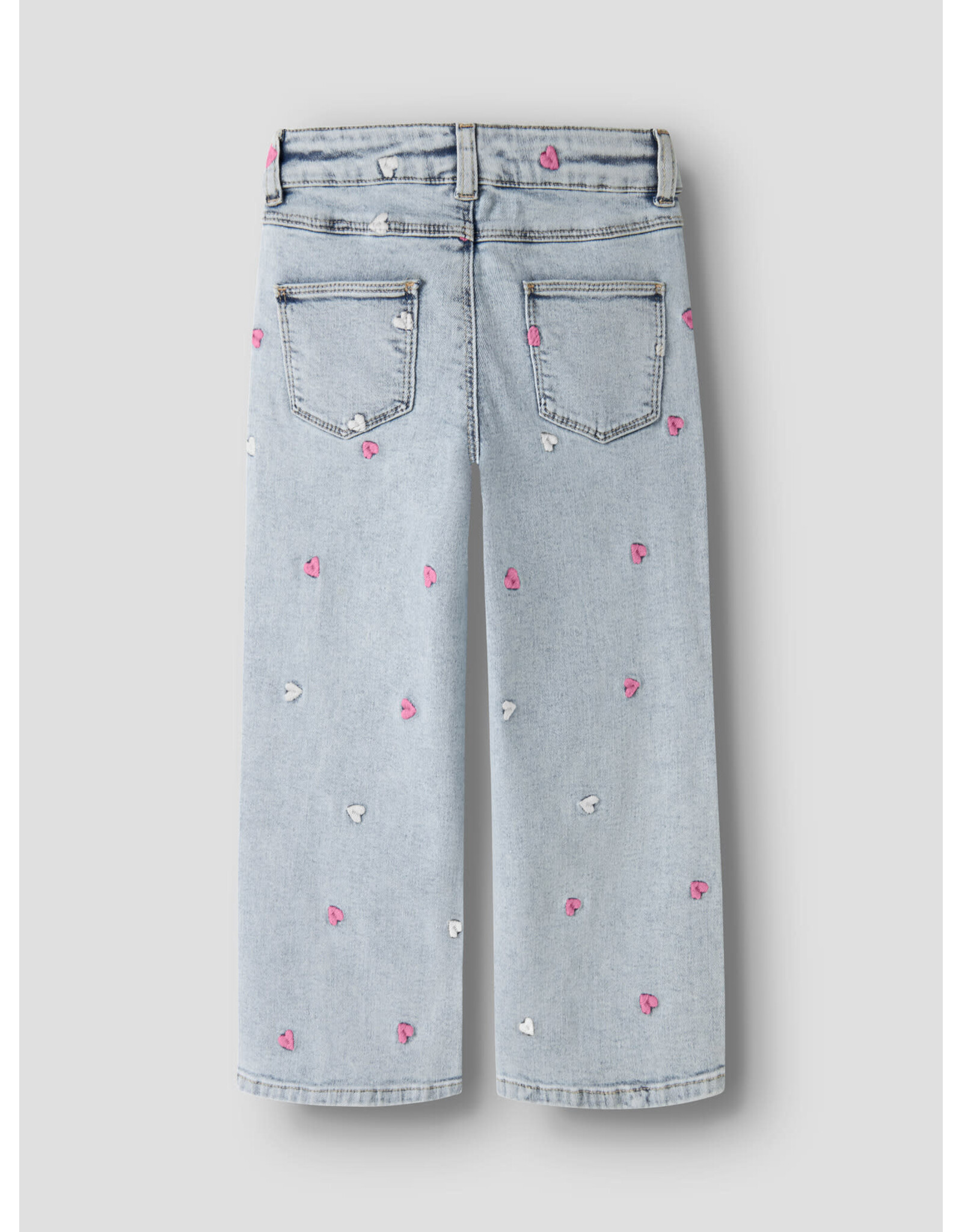 Name it NMFROSE WIDE EMB JEANS 2633-FR NOOS Light Blue Bleached Denim