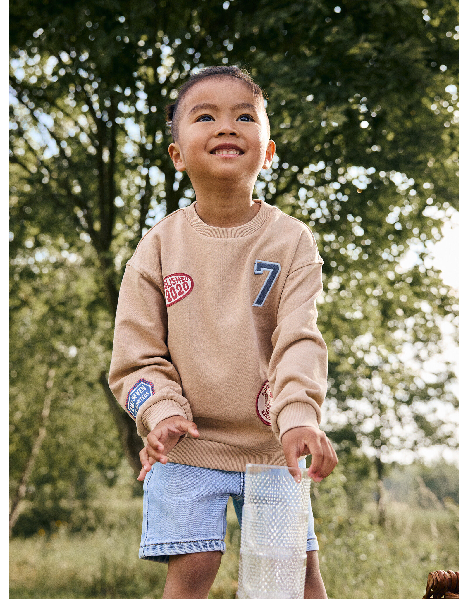 Daily7 Denim Baggy Shorts Blue Denim