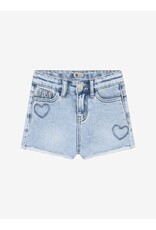 Daily7 Denim Shorts Heart Blue Denim ss26
