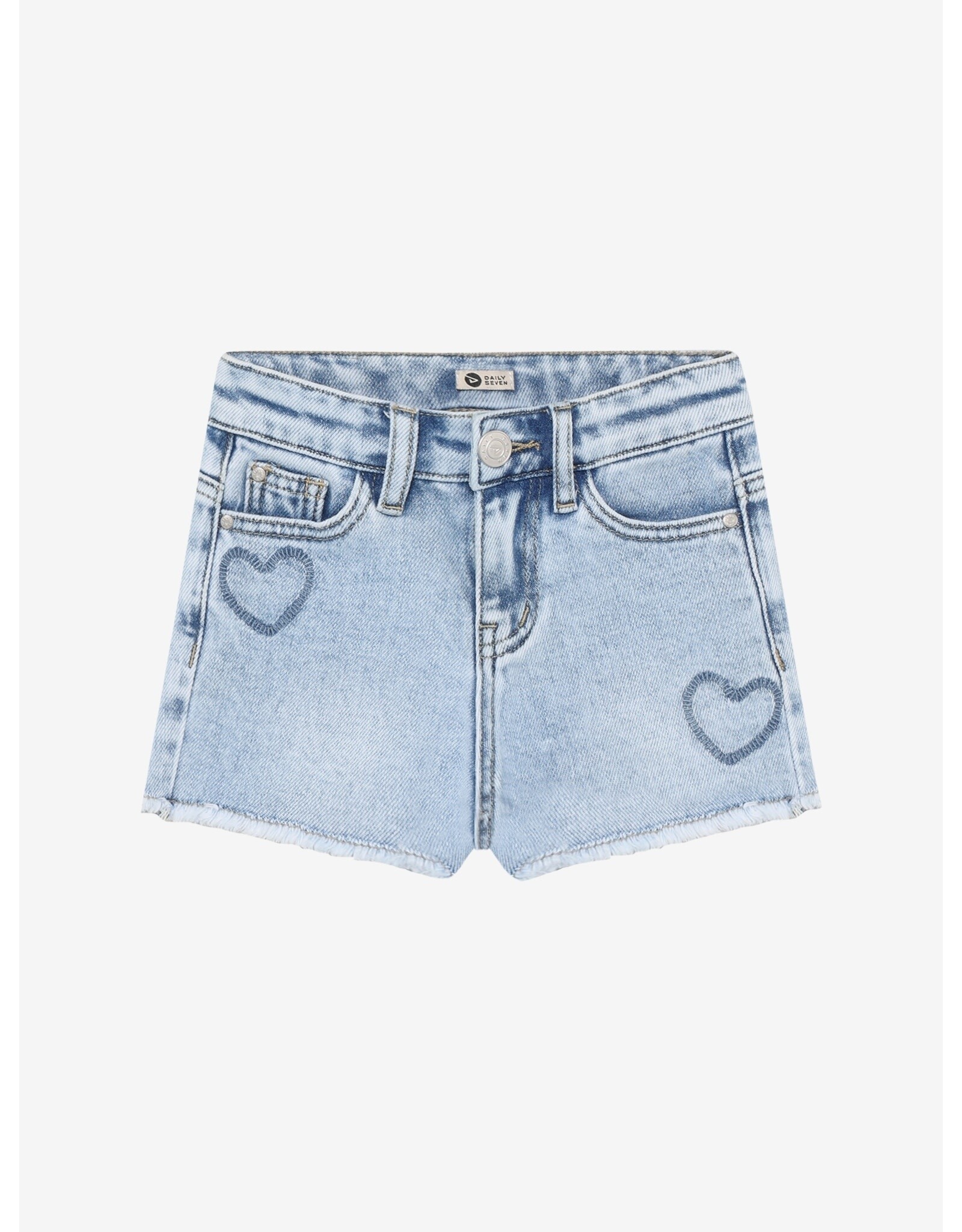 Daily7 Denim Shorts Heart Blue Denim ss26