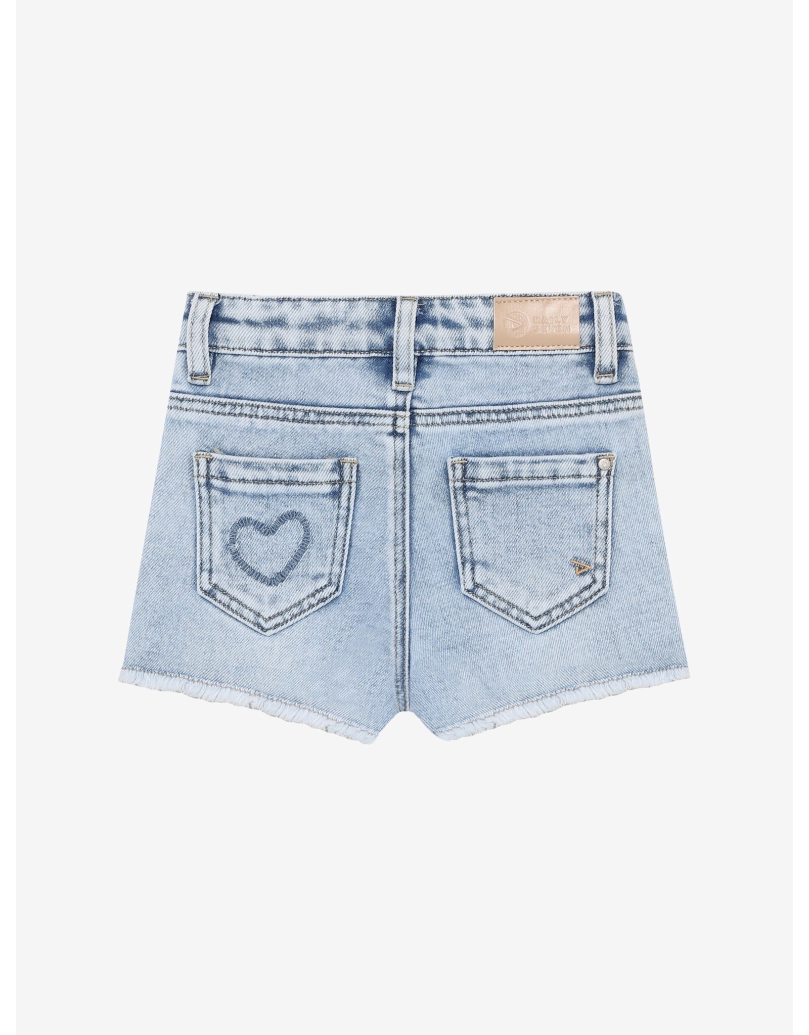 Daily7 Denim Shorts Heart Blue Denim ss26