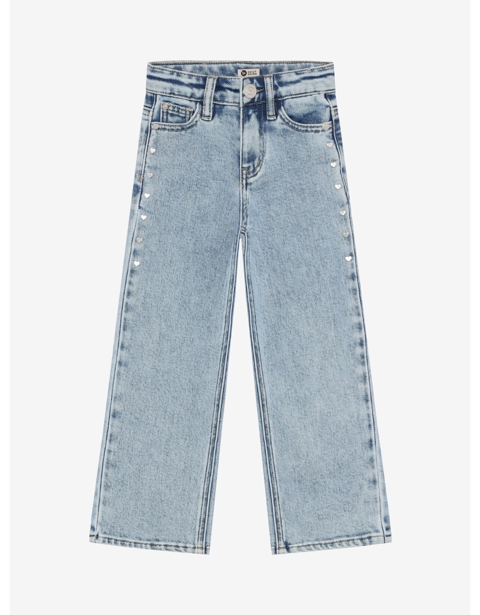 Daily7 Denim Wide Fit Studs Blue Denim