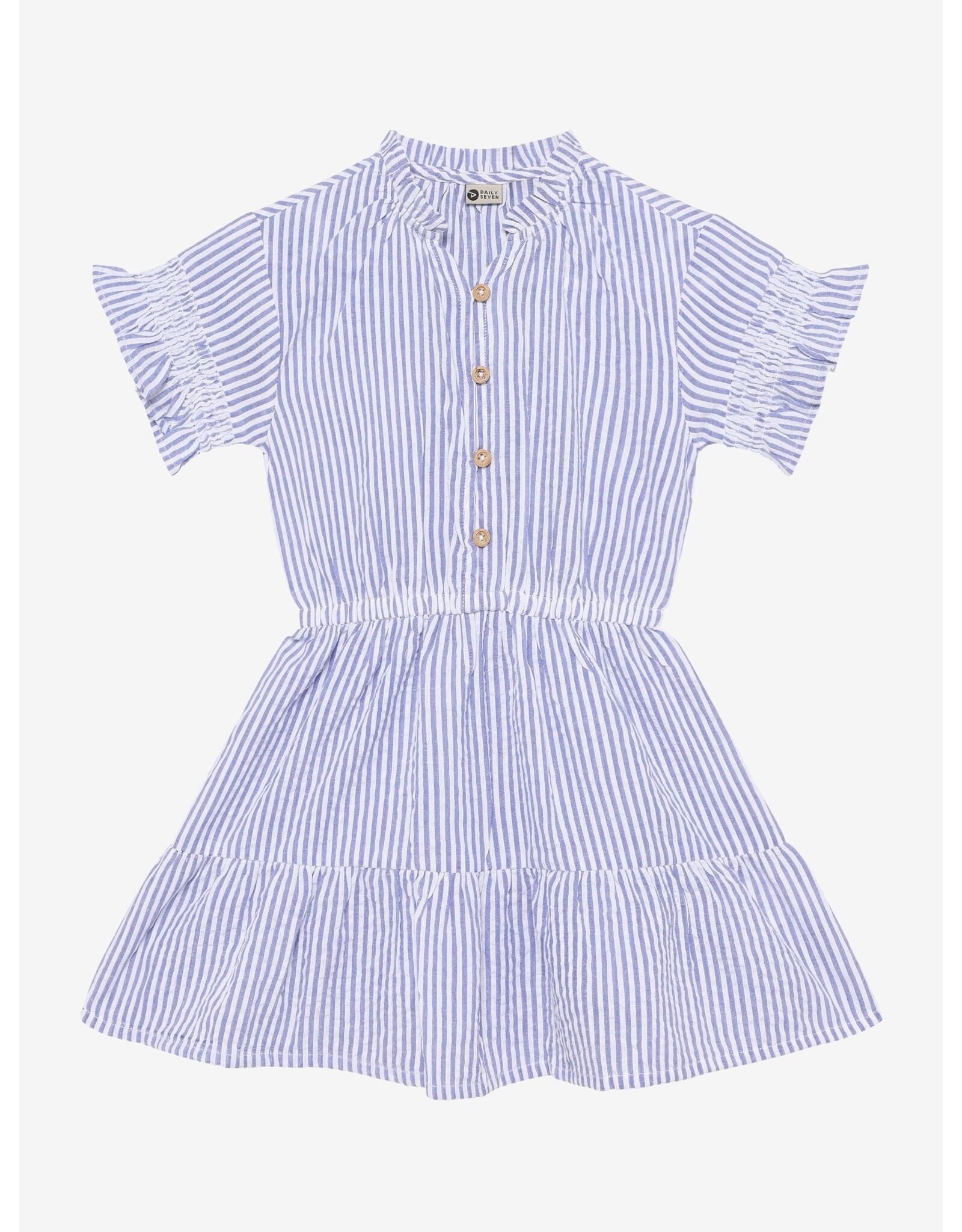 Daily7 Dress Stripe Ruffle Lolite