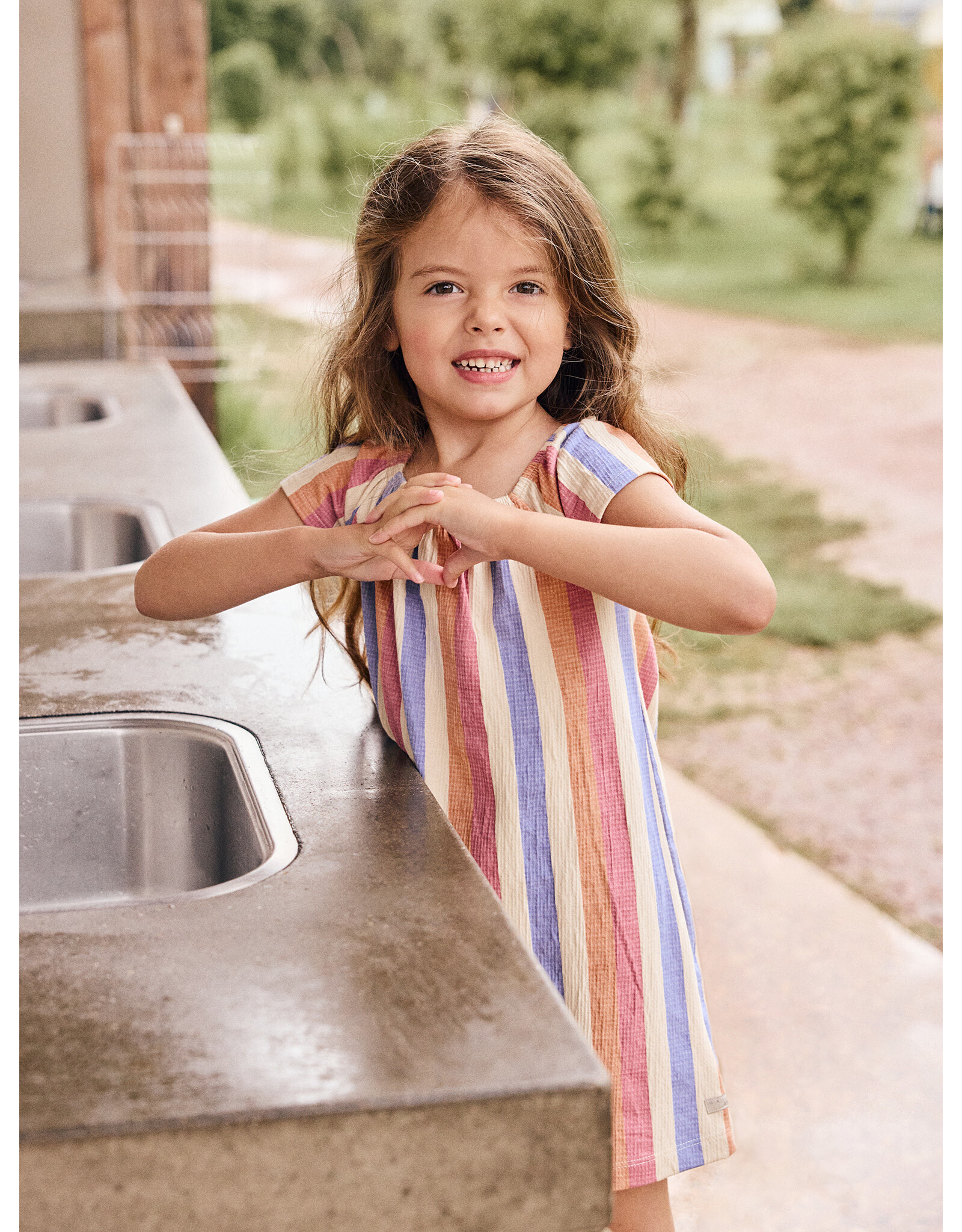 Daily7 Dress Striped  Heather Rose