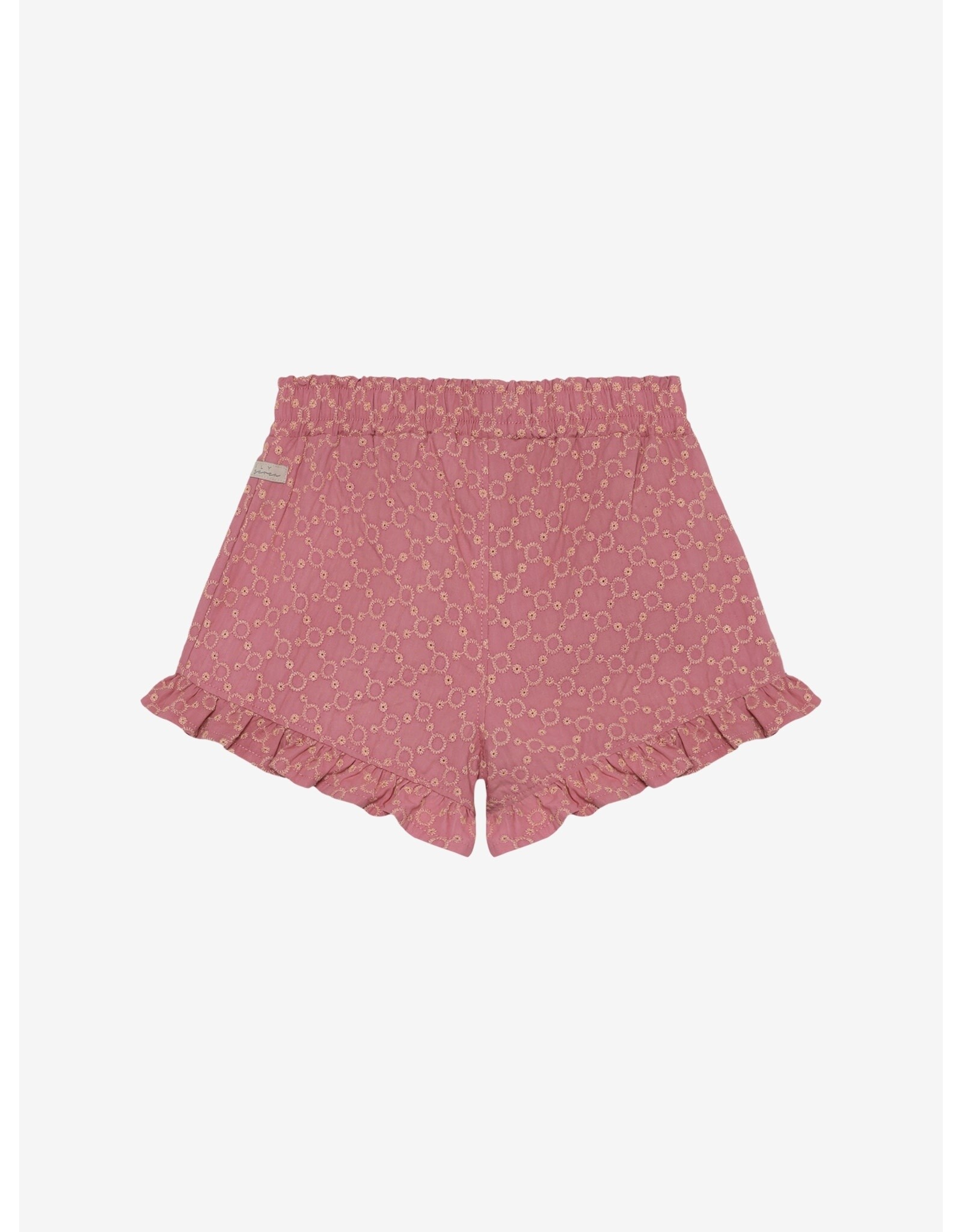Daily7 Ruffle Shorts Broderie Heather Rose
