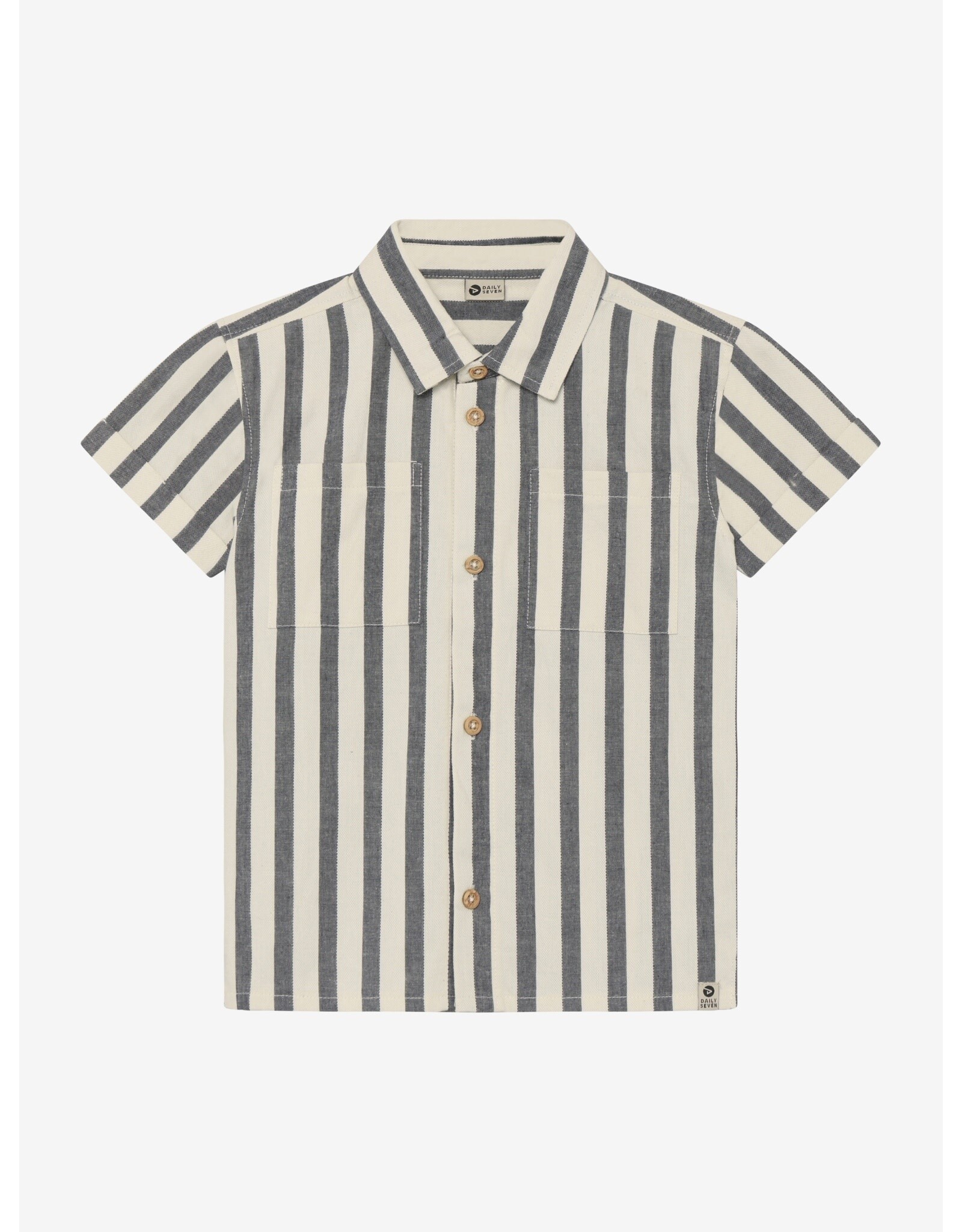Daily7 Shirt Stripe Cotton Thunderstorm