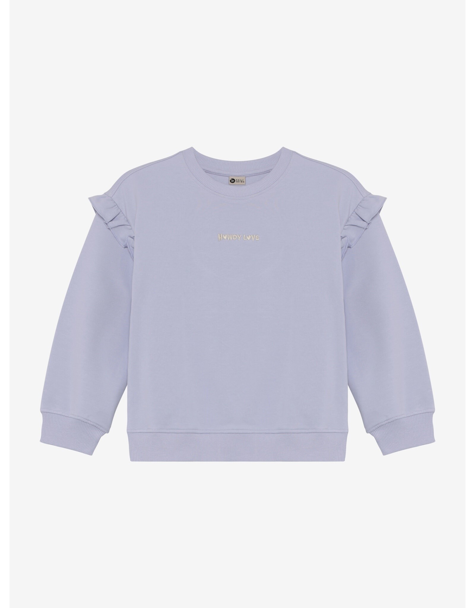 Daily7 Sweater Ruffle Sleeve Icelandic Blue