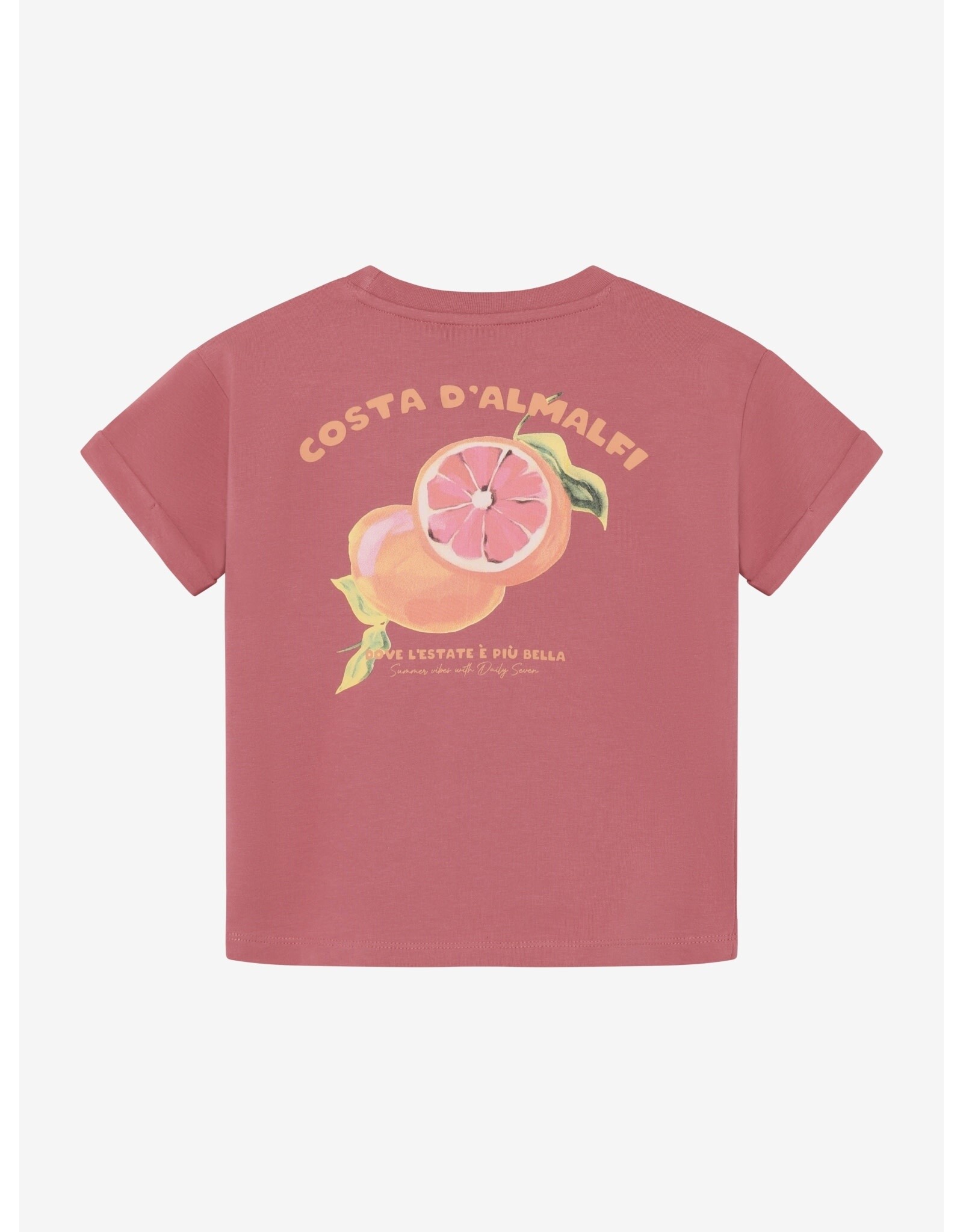 Daily7 T-shirt Backprint Heather Rose