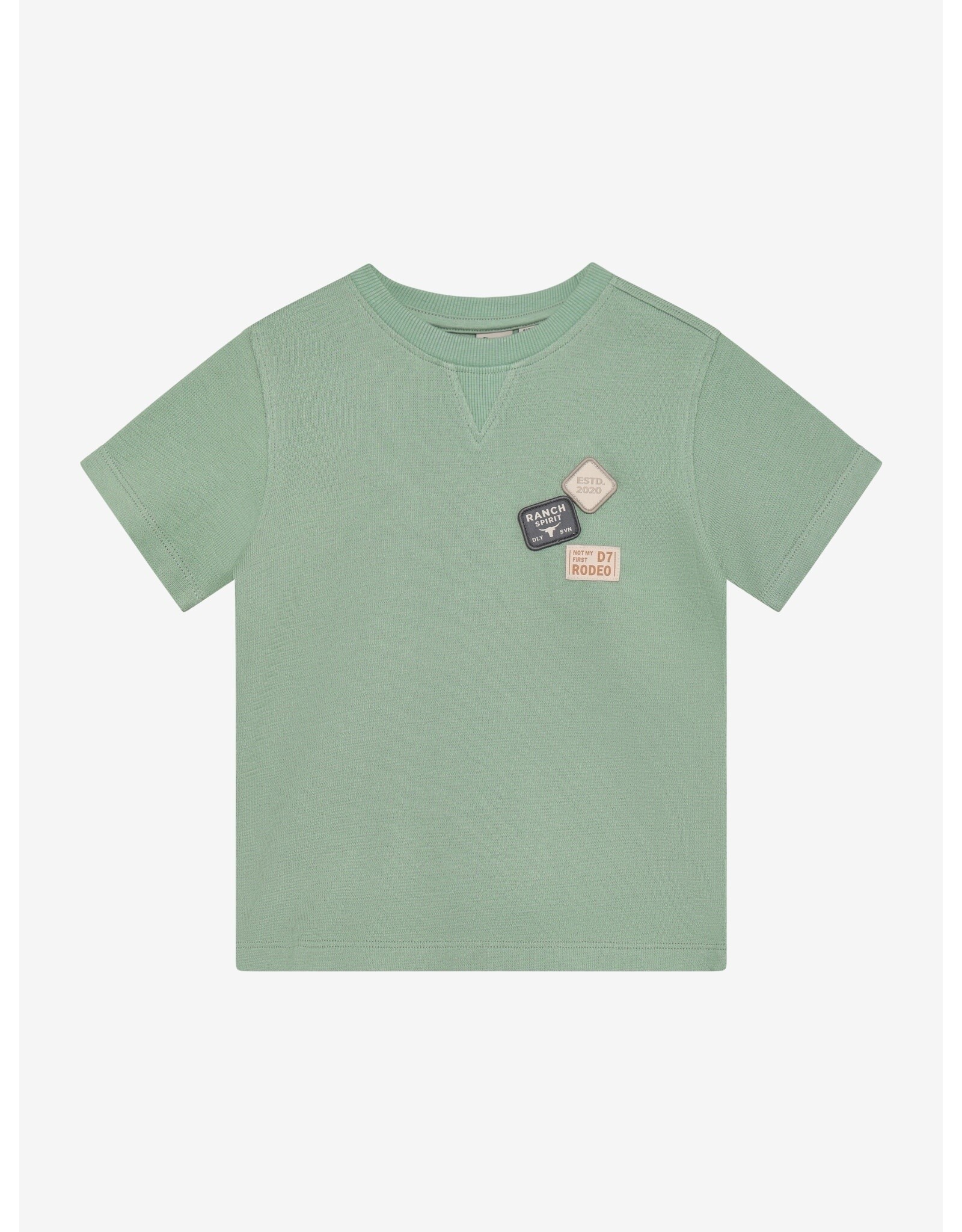 Daily7 T-shirt Basic Badge Green Milieu