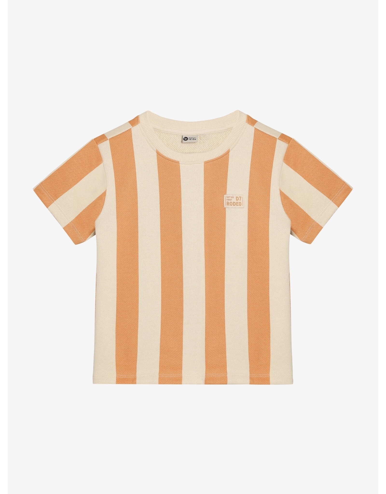 Daily7 T-shirt Big Stripe Sandstone