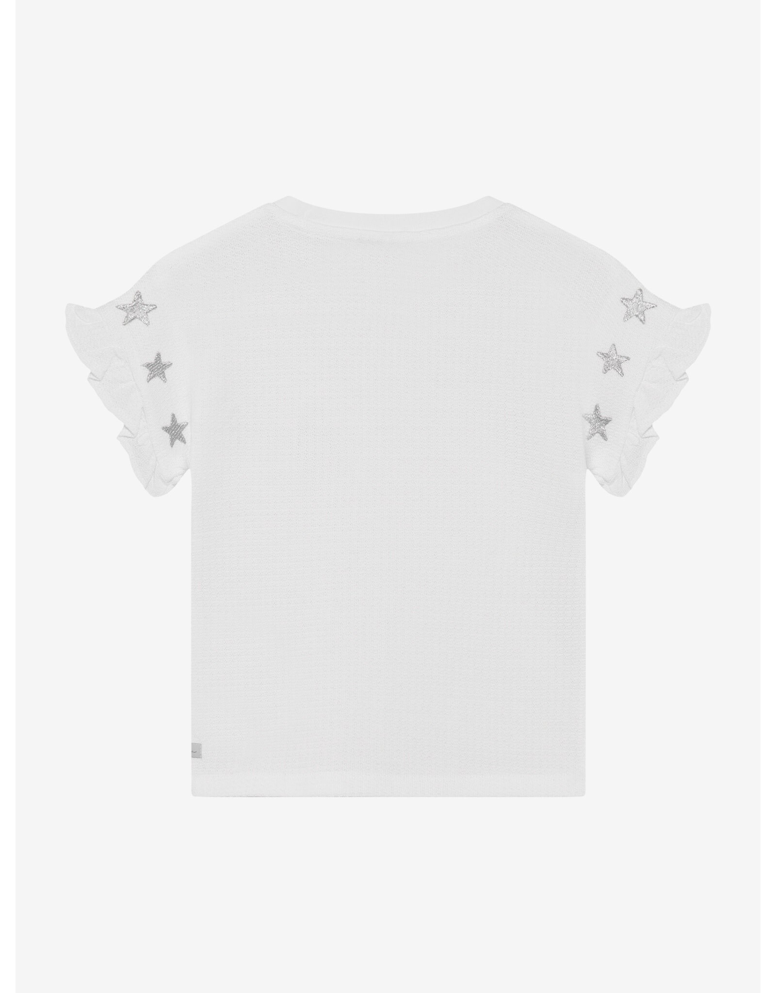 Daily7 T-shirt Embroidery Sleeve Egret