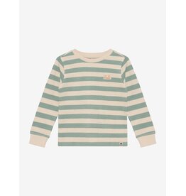 Daily7 T-shirt Longsleeve Stripe Green Milieu