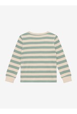 Daily7 T-shirt Longsleeve Stripe Green Milieu