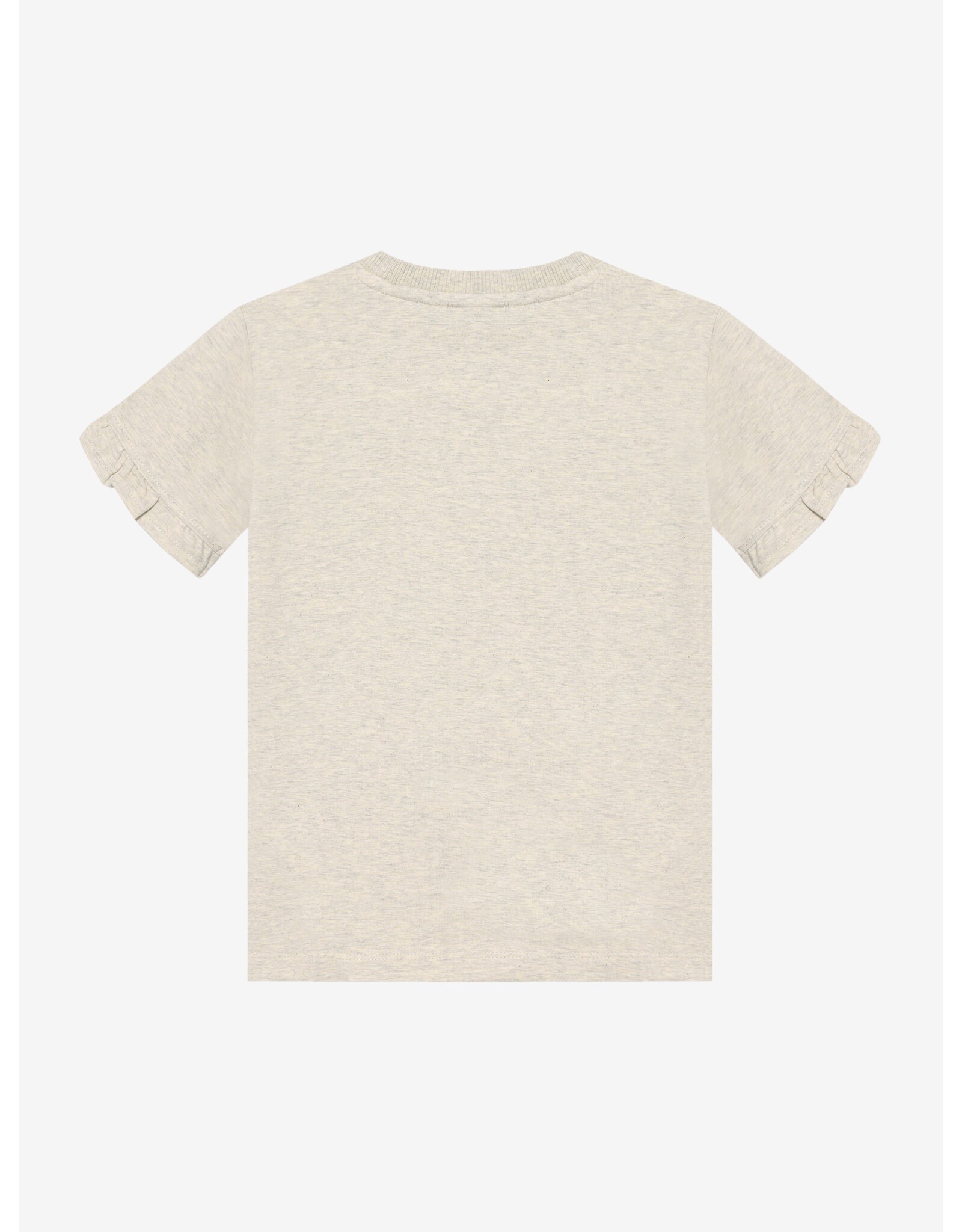 Daily7 T-shirt Rebel Print Creme Grey Melange