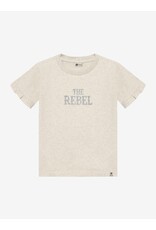 Daily7 T-shirt Rebel Print Creme Grey Melange
