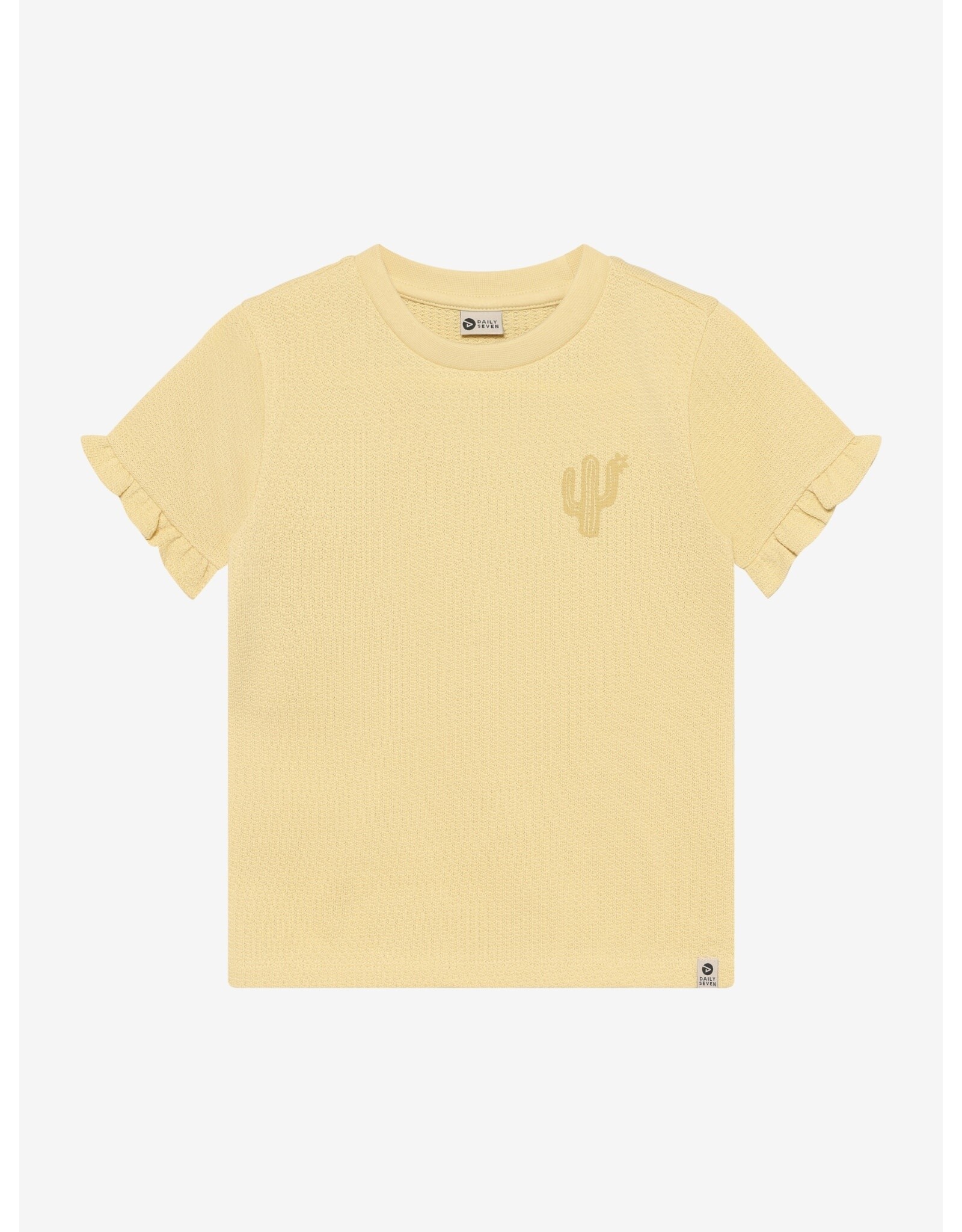 Daily7 T-shirt Ruffle Backprint Reed Yellow