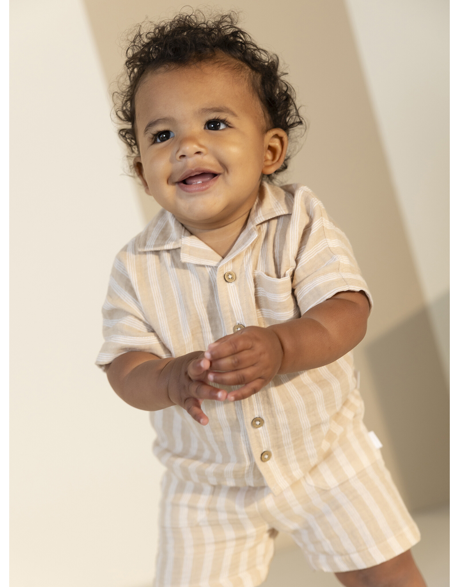 Noppies Shirt SS stripe P999 Irish Cream