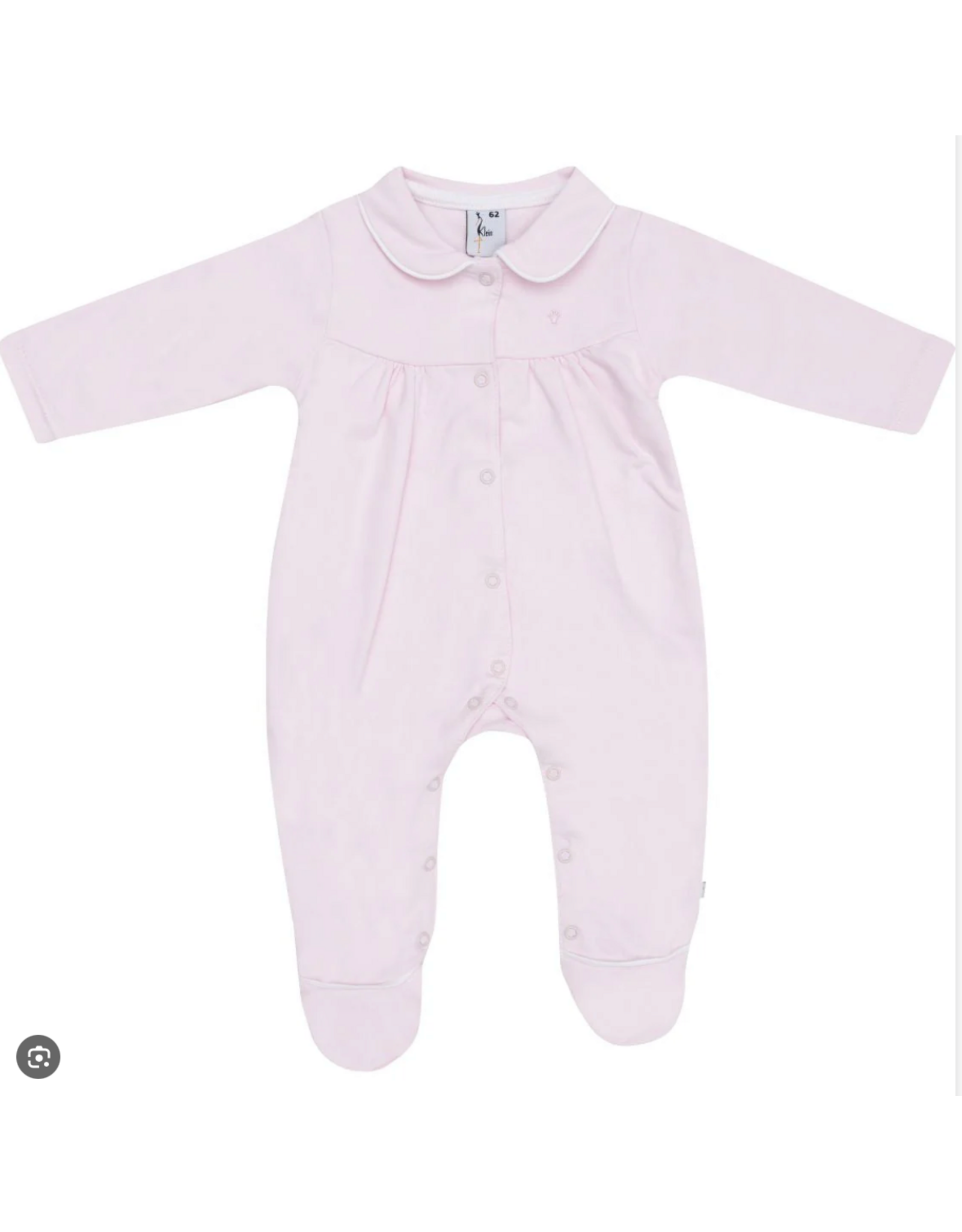 Klein Babygrow with feet Baby Pink