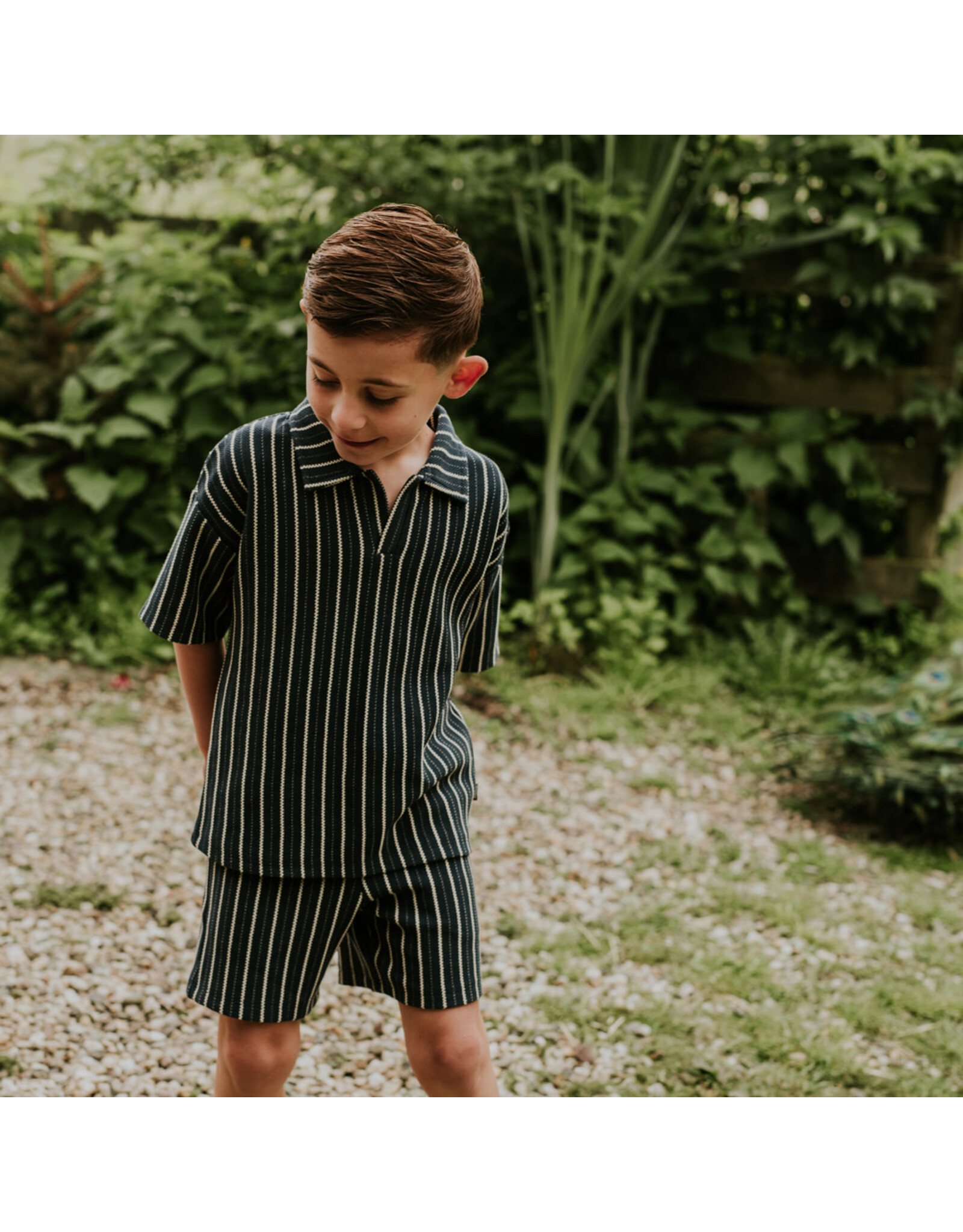 Koko Noko 2 pc set, loose fit, Shirt ss, Shorts Navy