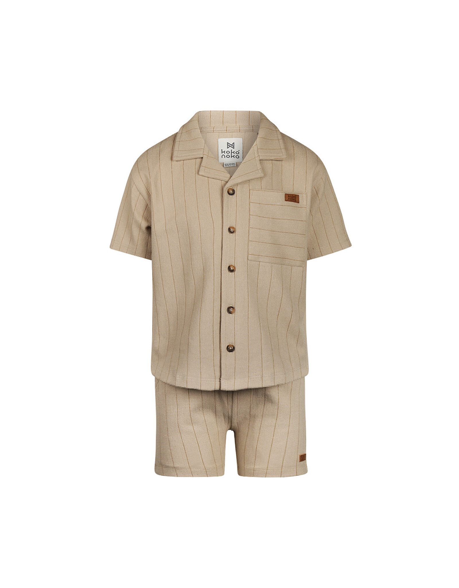 Koko Noko 2 pc set, loose fit, Shirt ss, Shorts Pebble