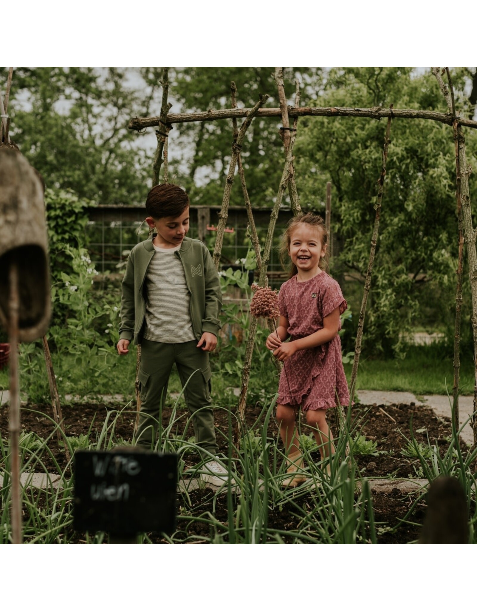 Koko Noko T-shirt long back Olive ss26