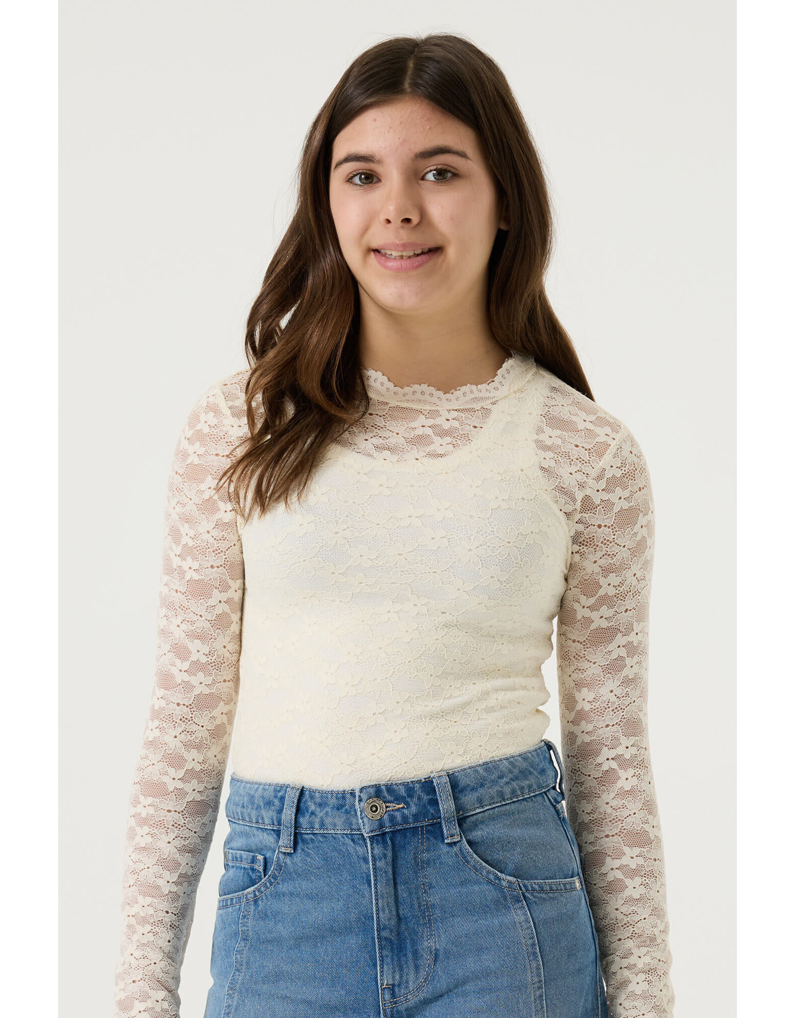 Garcia M262405_girls T-shir, 1448-ecru