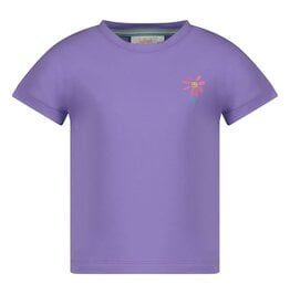 Jubel T-shirt met backprint - Rolling in to Spring Paars