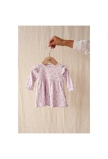 Feetje Jurk pointelle rib AOP - Flower Ranch Lila