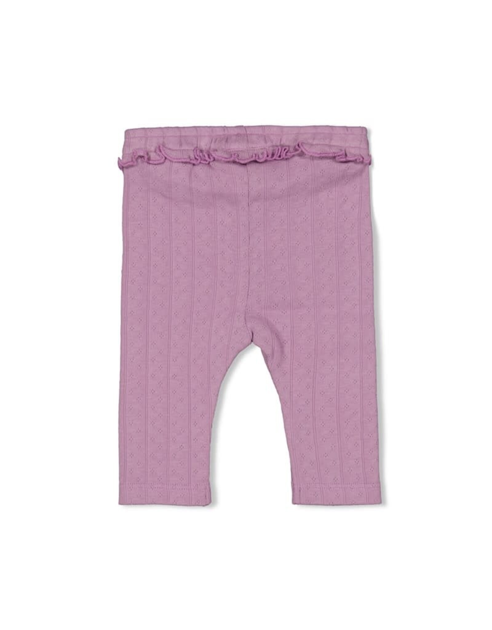 Feetje Legging pointelle rib - Flower Ranch Violet
