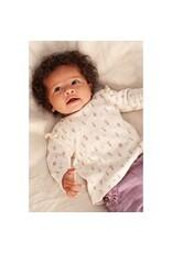 Feetje Longsleeve pointelle rib AOP - Flower Ranch Offwhite