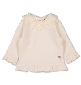 Feetje Longsleeve met kraag - Flower Ranch Offwhite
