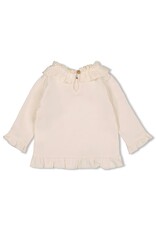 Feetje Longsleeve met kraag - Flower Ranch Offwhite