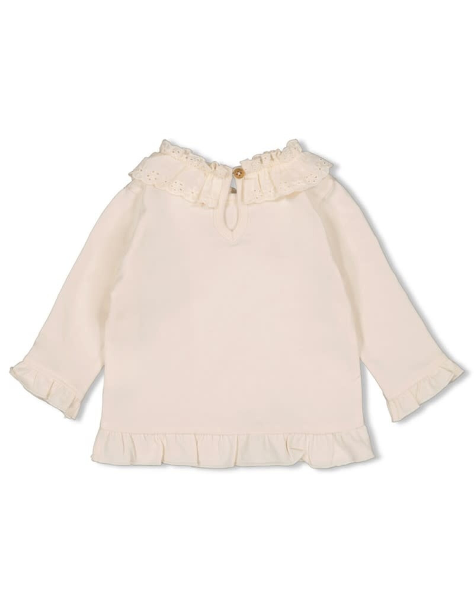 Feetje Longsleeve met kraag - Flower Ranch Offwhite
