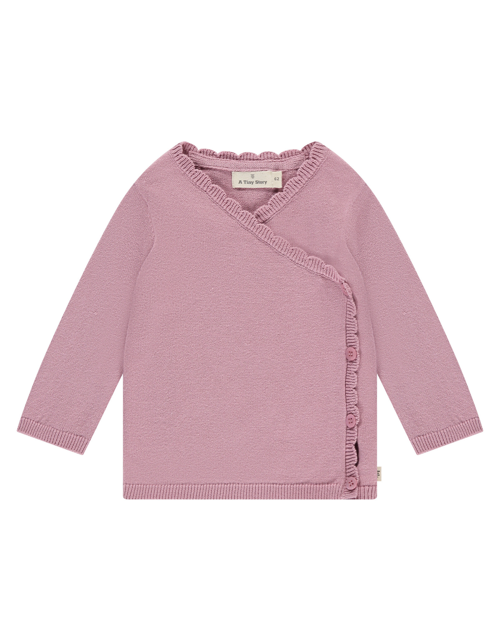 A Tiny Story baby cross body cardigan Rouge ss26