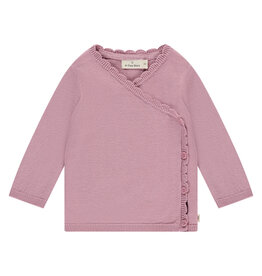 A Tiny Story baby cross body cardigan Rouge ss26