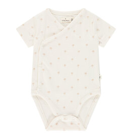 A Tiny Story baby romper short sleeve Ecru ss26