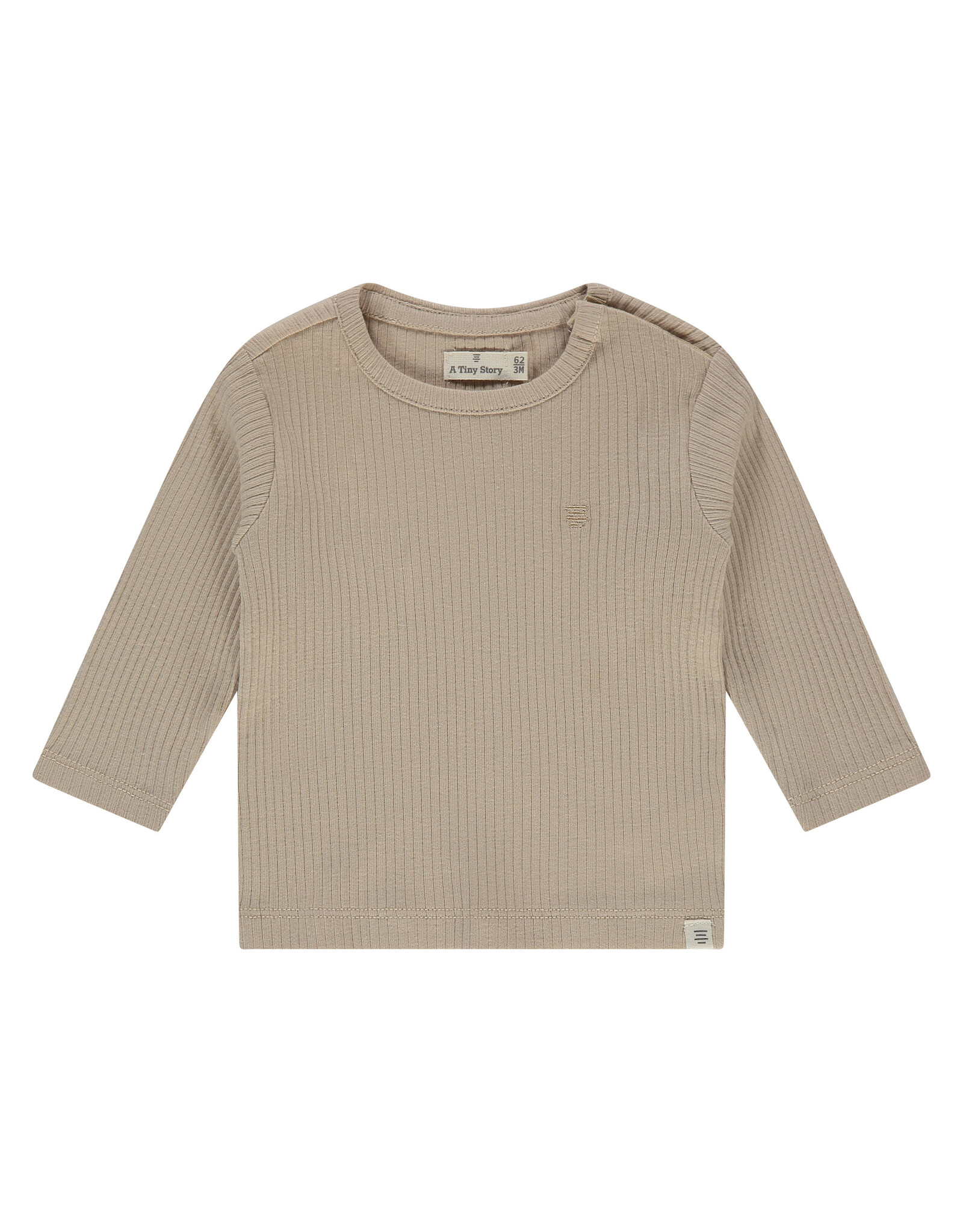 A Tiny Story baby t-shirt long sleeve - Nougat ss26